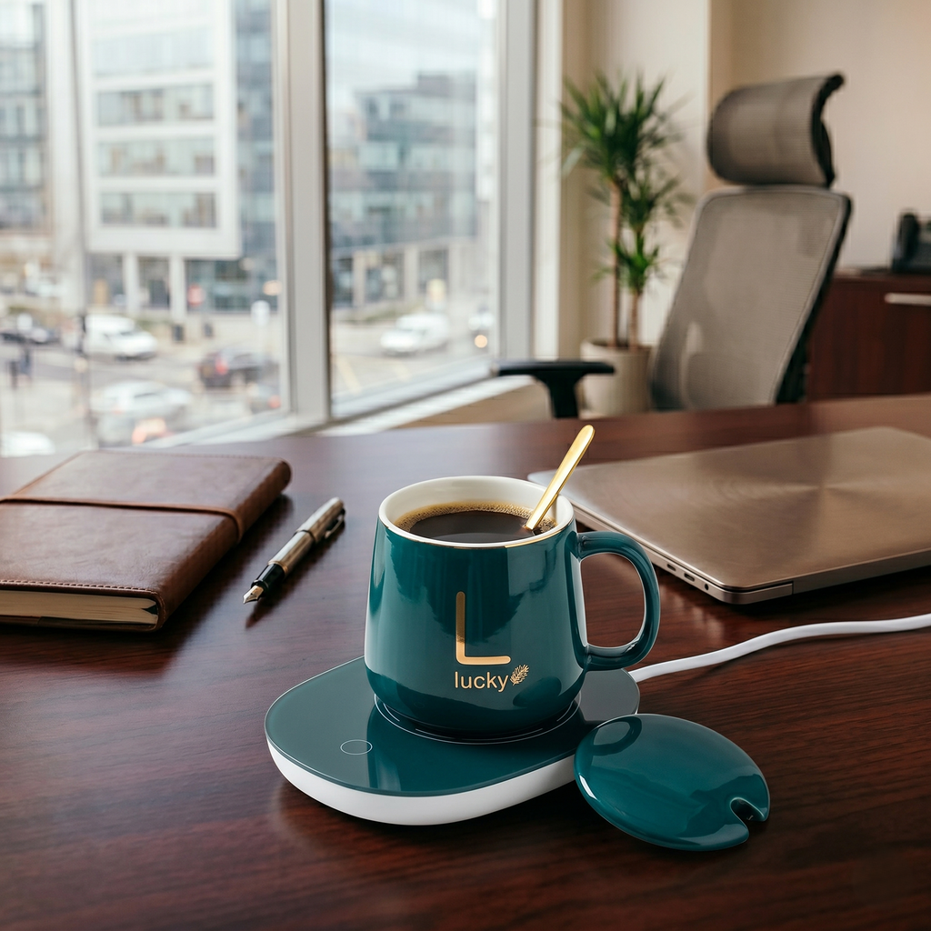 Molino Electrico y Taza de Ceramica Termica